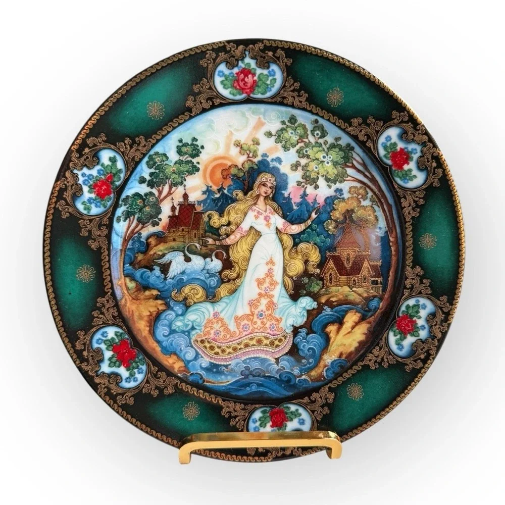 1992 Russian Seasons Bradford Exchange Plates Sergei Devyatkin Winter + Spring